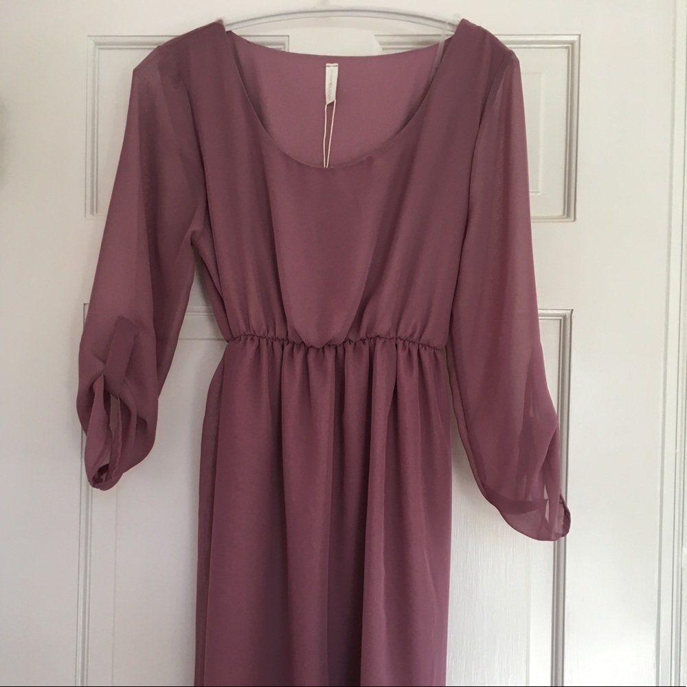 NWT PinkBlush Purple Maternity Dress size S